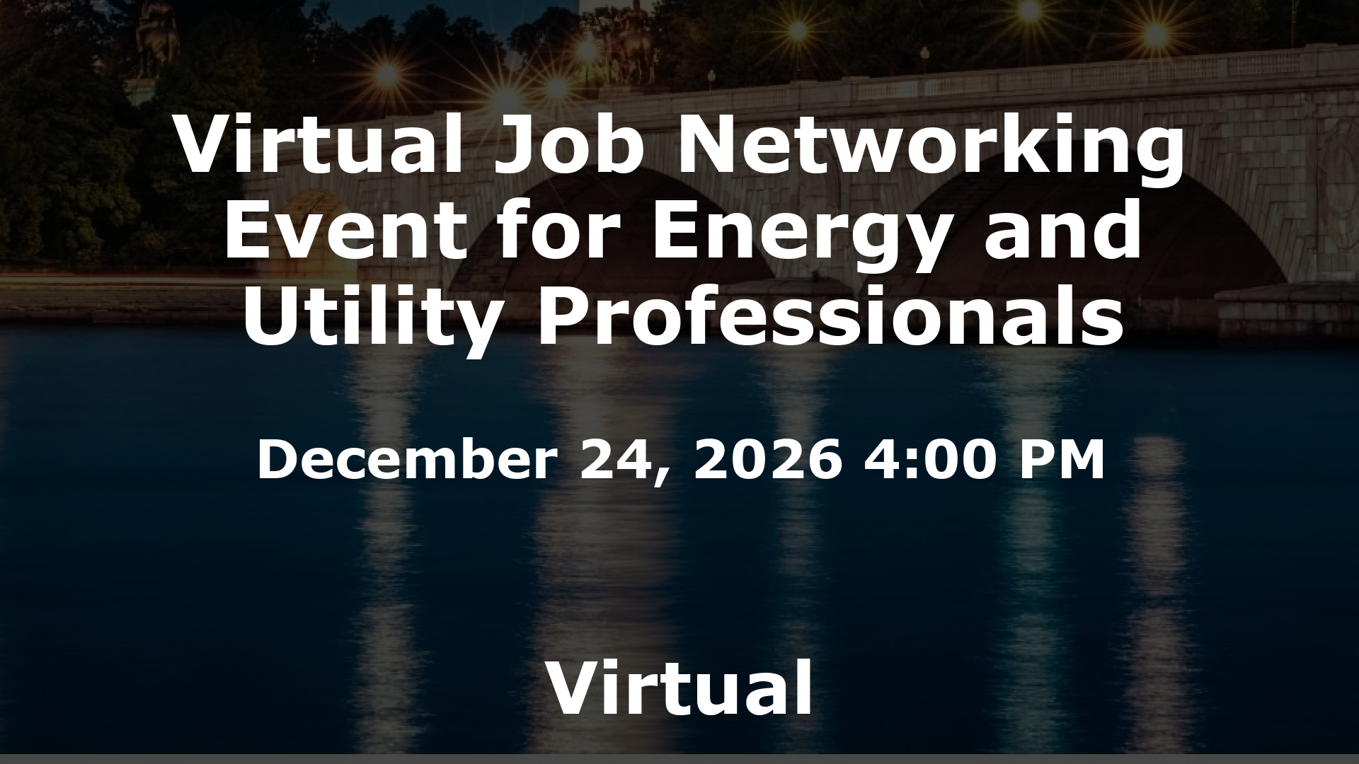 Virtual Job Networking Event for Energy and Utility Professionals event image